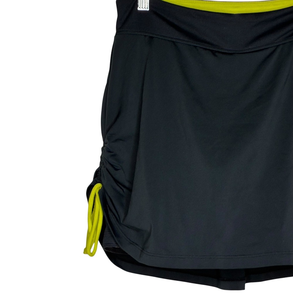 Novara Womens Medium Cycling Skort Black Lime Green Padded Bike Shorts Skirt - Picture 2 of 6